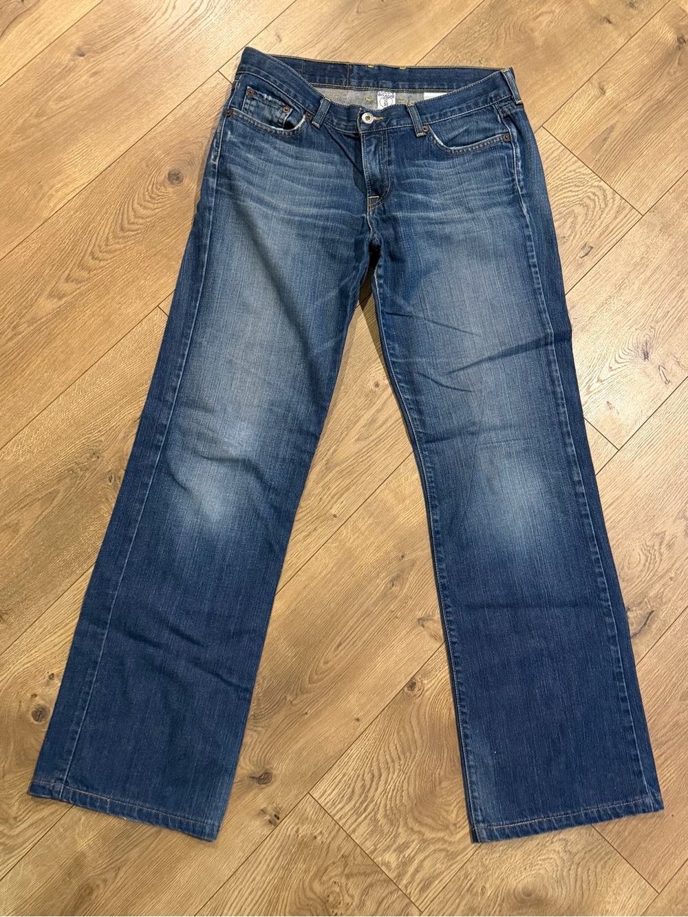 Vintage Lucky Brand "Sugar Jean" Dungarees Straight Leg Jeans Womens Mid Rise 10